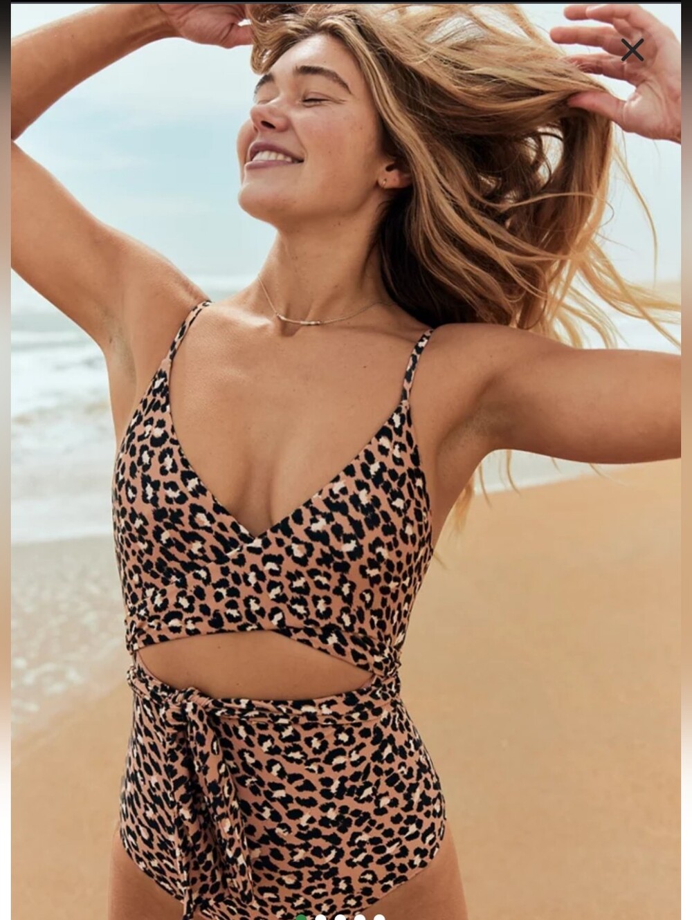 Aerie Leopard Full Coverage One Piece Swimsuit